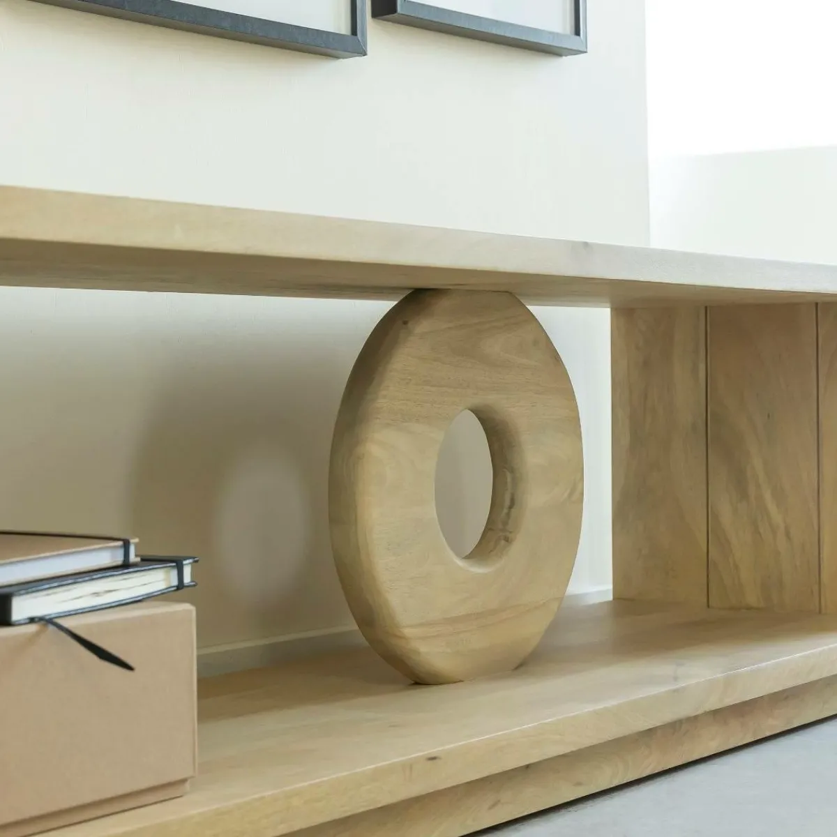 Made in Meubles Meuble TV en bois de manguier Alwen