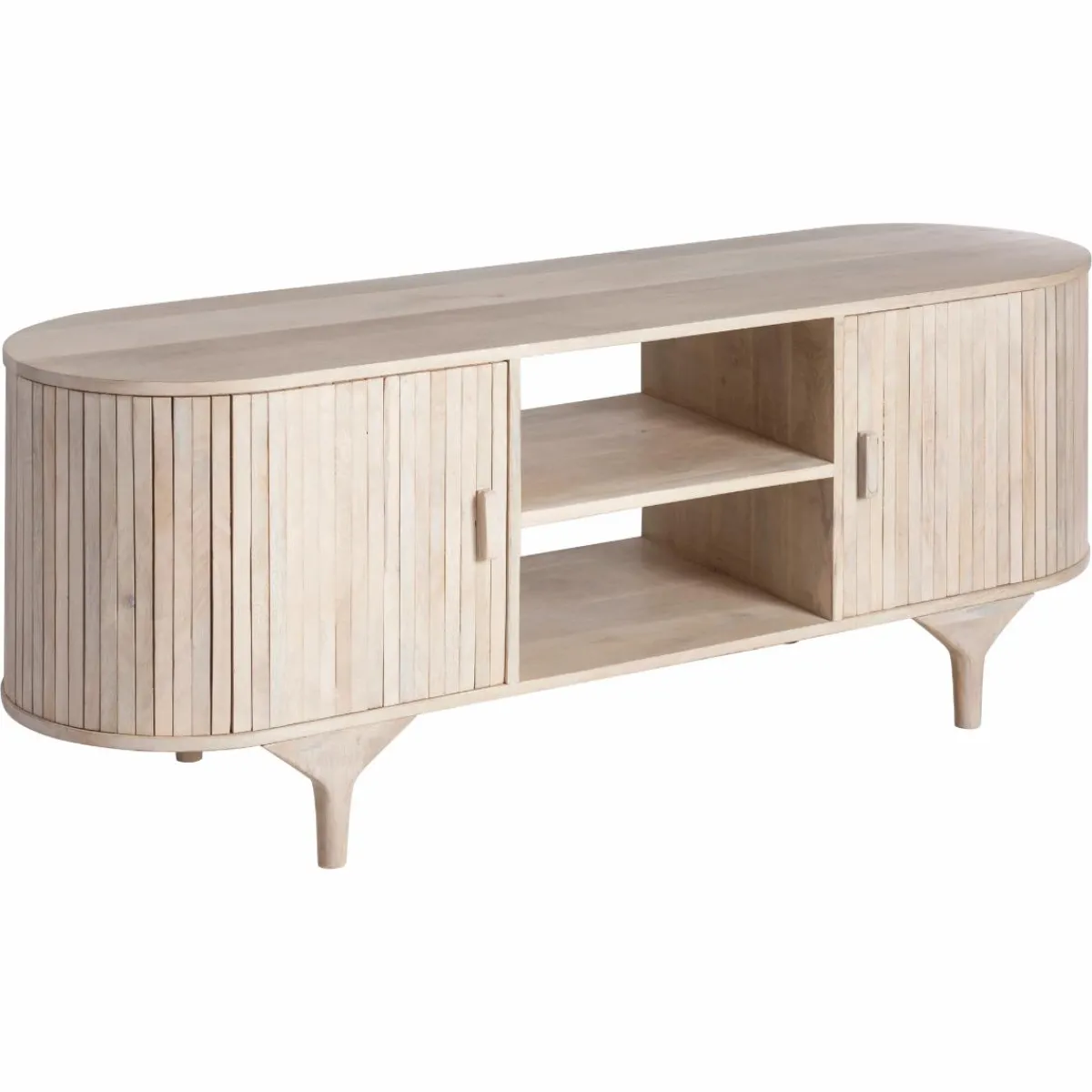 Made in Meubles Meuble tv en bois de manguier Macha