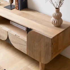 Made in Meubles Meuble tv en bois de manguier Loëvan