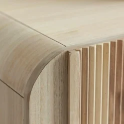 Made in Meubles Meuble TV en bois de paulownia Nilo