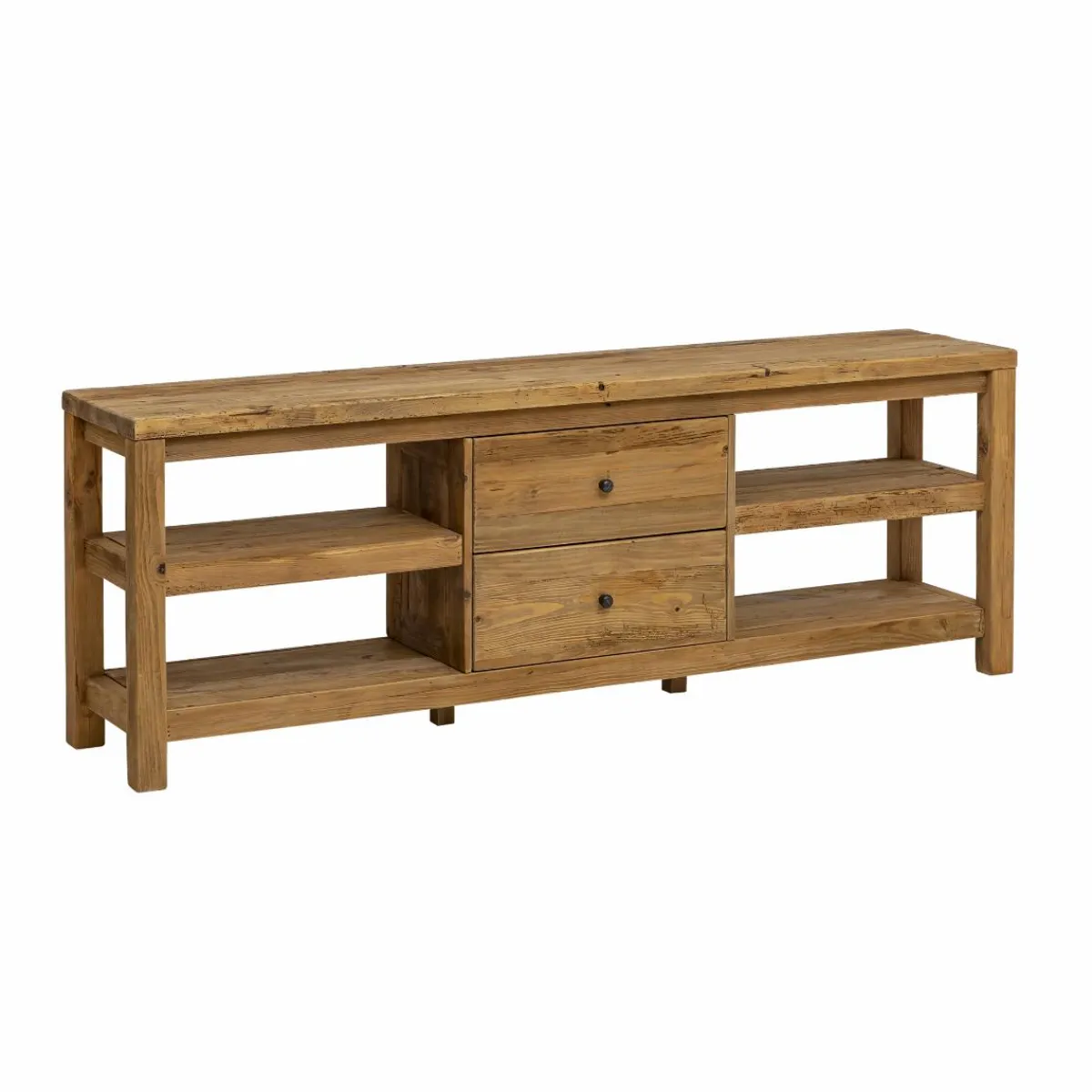 Made in Meubles Meuble TV en bois de pin recyclé Blaise