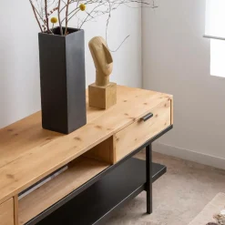 Made in Meubles Meuble TV en bois de sapin Enola