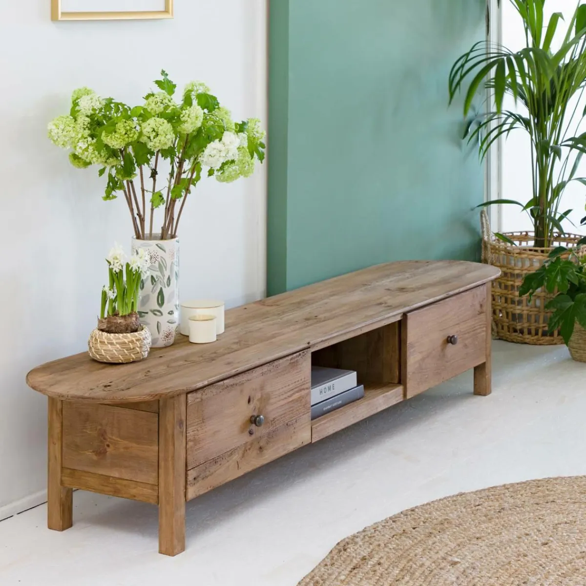 Made in Meubles Meuble tv en bois recyclé 185 cm Blaise