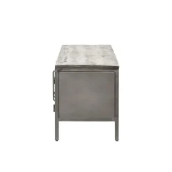 Made in Meubles Meuble tv en métal gris Gustavo