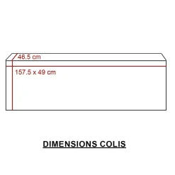 Made in Meubles Meuble TV en sapin et métal noir Elise