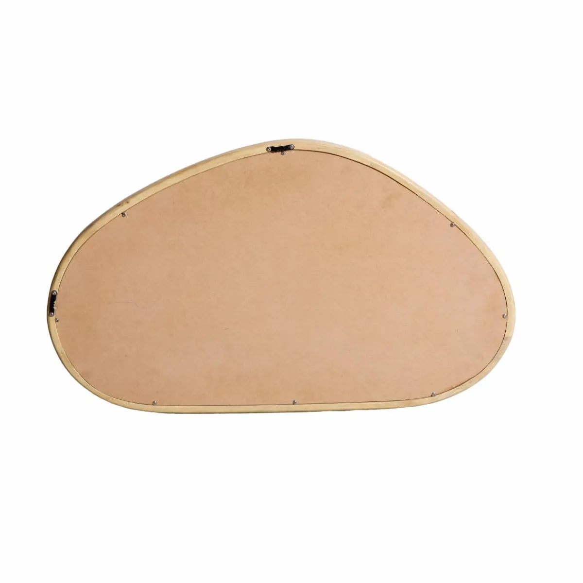 Made in Meubles Miroir abstrait en bois de manguier clair Marley