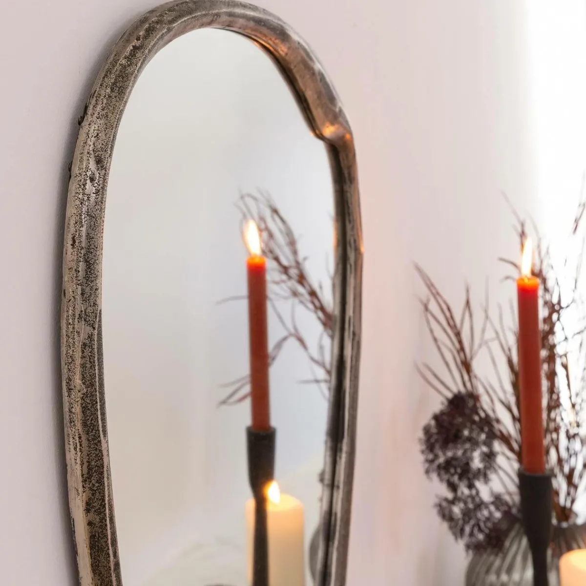 Made in Meubles Miroir en aluminium grand modèle Beryl