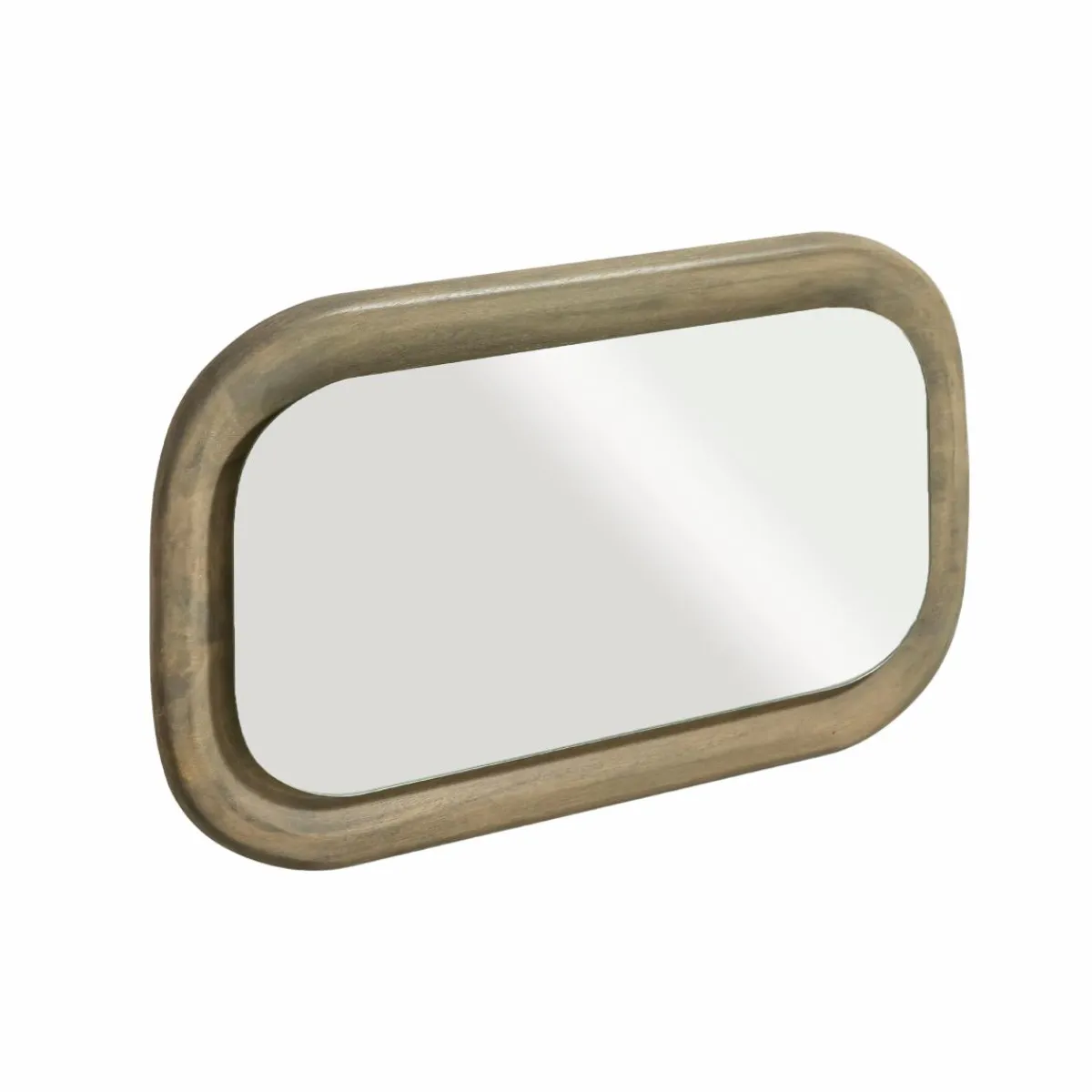 Made in Meubles Miroir ovale en bois de manguier Marley