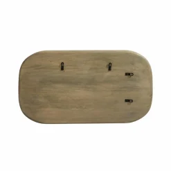 Made in Meubles Miroir ovale en bois de manguier Marley