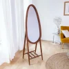 Made in Meubles Miroir sur pied en bois de manguier Joyce