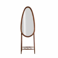 Made in Meubles Miroir sur pied en bois de manguier Joyce