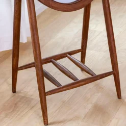 Made in Meubles Miroir sur pied en bois de manguier Joyce