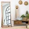 Made in Meubles Miroir sur pied en bois recyclé Blaise