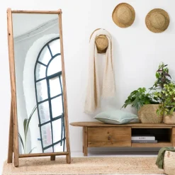 Made in Meubles Miroir sur pied en bois recyclé Blaise