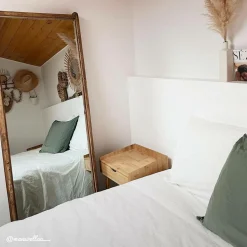 Made in Meubles Miroir sur pied en bois recyclé Blaise