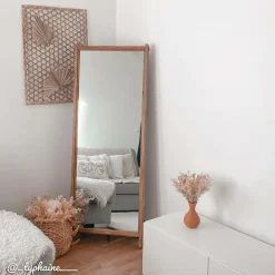 Made in Meubles Miroir sur pied en bois recyclé Blaise