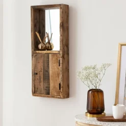 Made in Meubles Miroir vertical style porte en bois recyclé Vicky