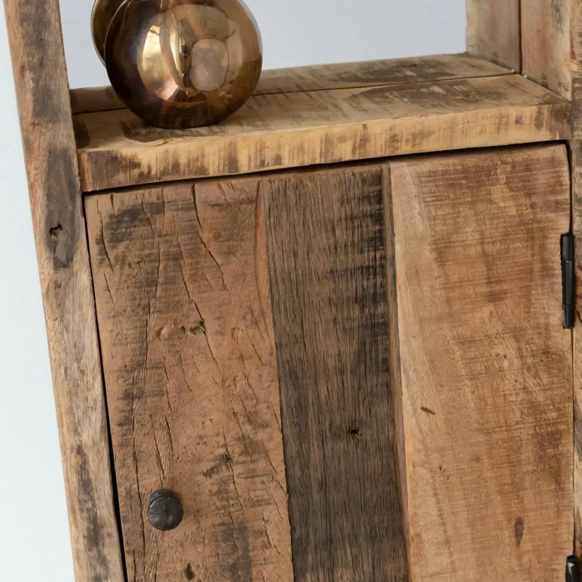 Made in Meubles Miroir vertical style porte en bois recyclé Vicky
