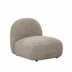 Made in Meubles Module central canapé en tissu bouclette gris Calya