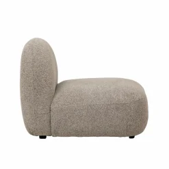 Made in Meubles Module central canapé en tissu bouclette gris Calya