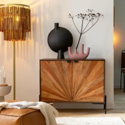 Made in Meubles Petit buffet en bois d'acacia Elvira