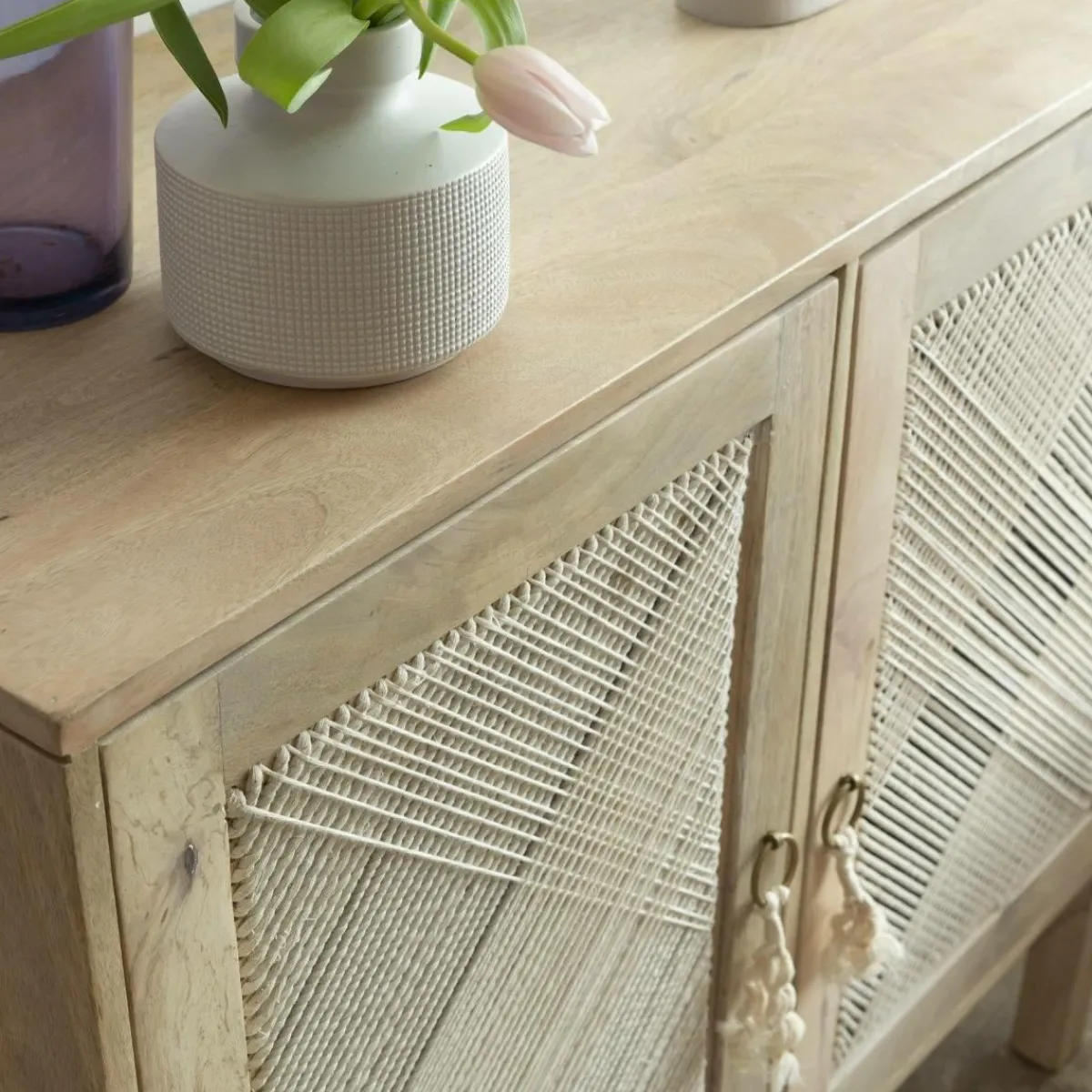 Made in Meubles Petit buffet en bois de manguier Indiana