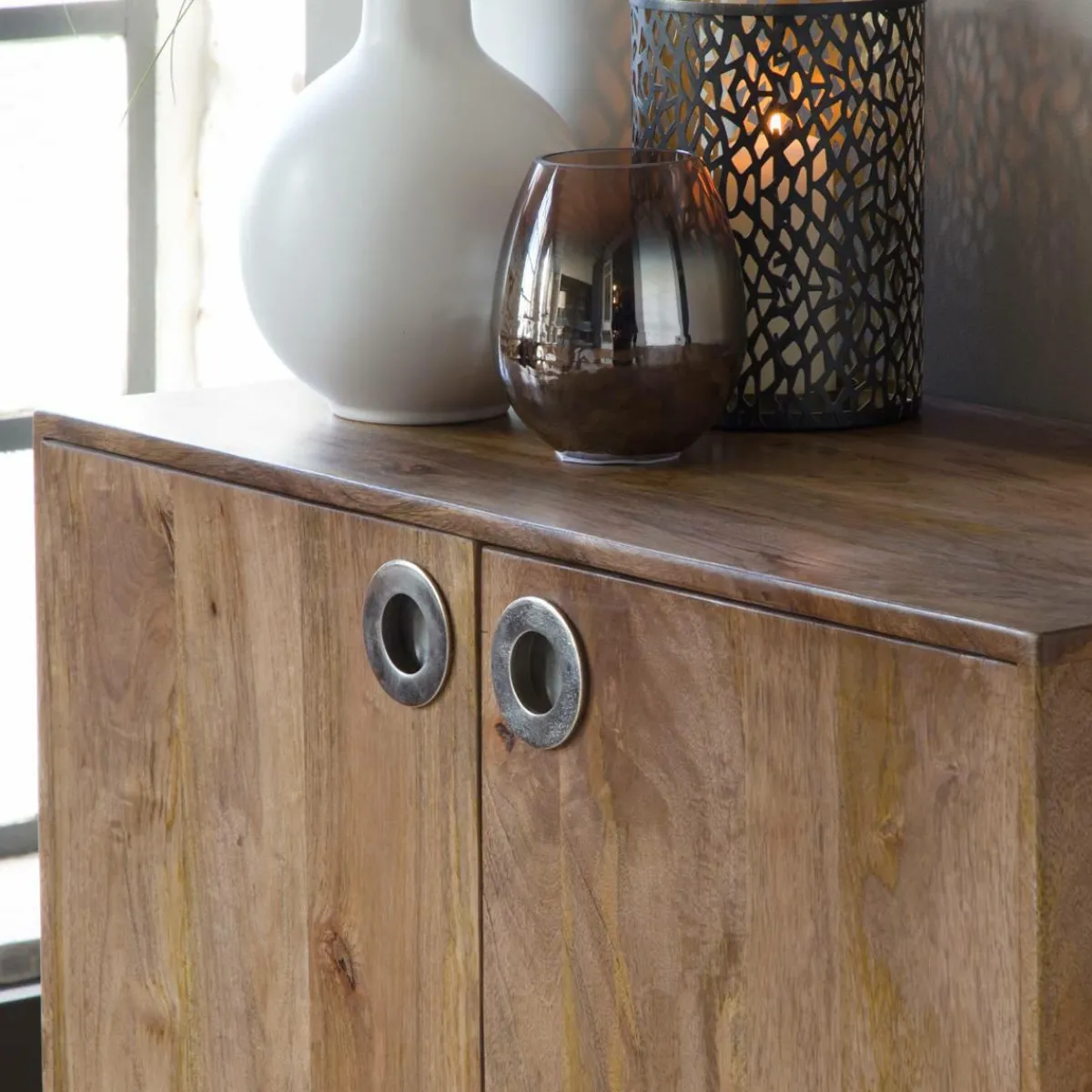 Made in Meubles Petit buffet en bois de manguier Eloi