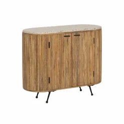 Made in Meubles Petit buffet en bois de manguier et terrazzo Ambrine