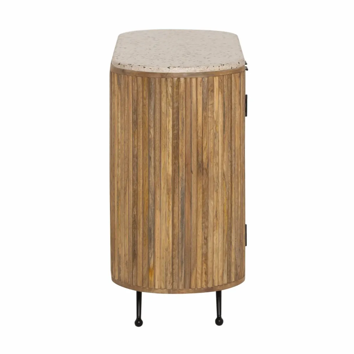 Made in Meubles Petit buffet en bois de manguier et terrazzo Ambrine