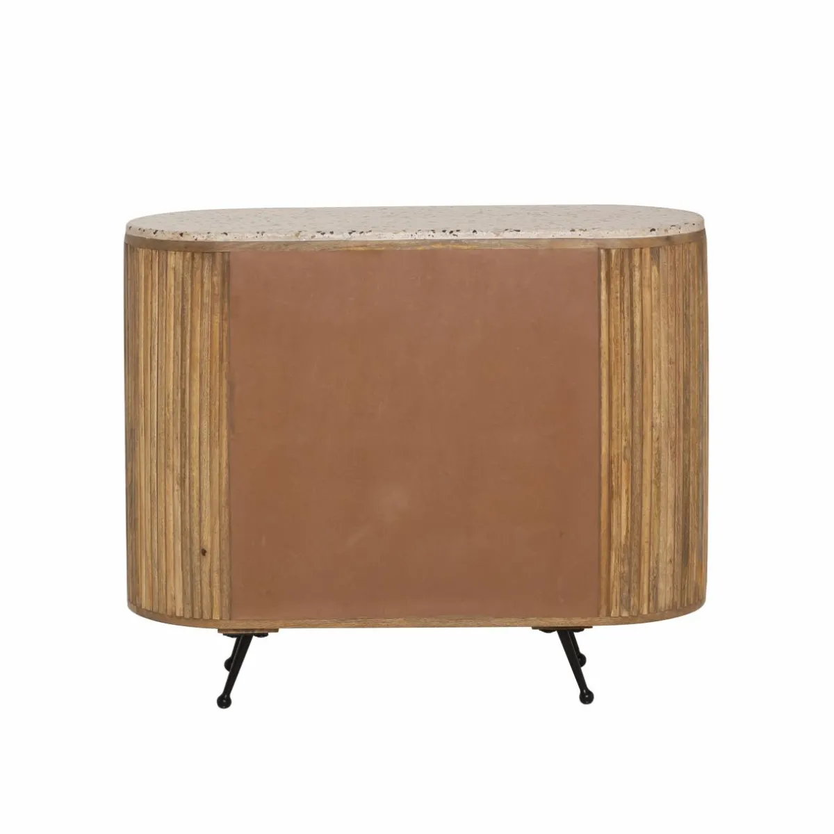 Made in Meubles Petit buffet en bois de manguier et terrazzo Ambrine