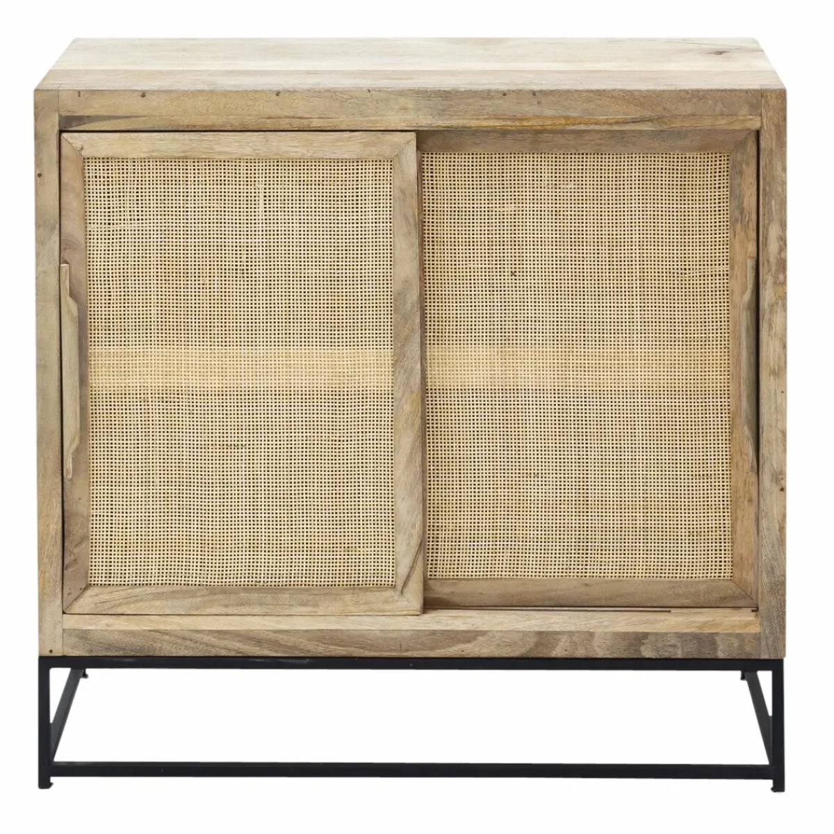 Made in Meubles Petit buffet en bois de manguier et cannage Rim