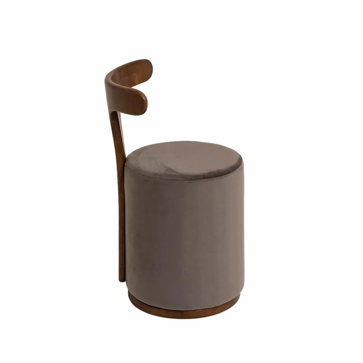 Made in Meubles Petit fauteuil gris en manguier Adonis
