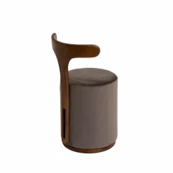 Made in Meubles Petit fauteuil gris en manguier Adonis
