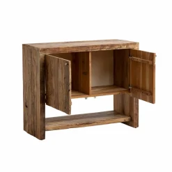 Made in Meubles Petit meuble sous vasque en bois recyclé Naël