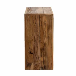 Made in Meubles Petit meuble sous vasque en bois recyclé Naël