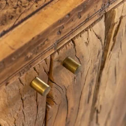 Made in Meubles Petit meuble sous vasque en bois recyclé Naël