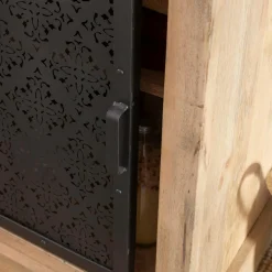 Made in Meubles Petit meuble sous vasque en bois de manguier Sahara