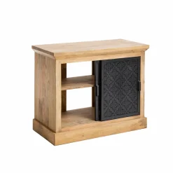 Made in Meubles Petit meuble sous vasque en bois de manguier Sahara