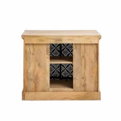 Made in Meubles Petit meuble sous vasque en bois de manguier Sahara
