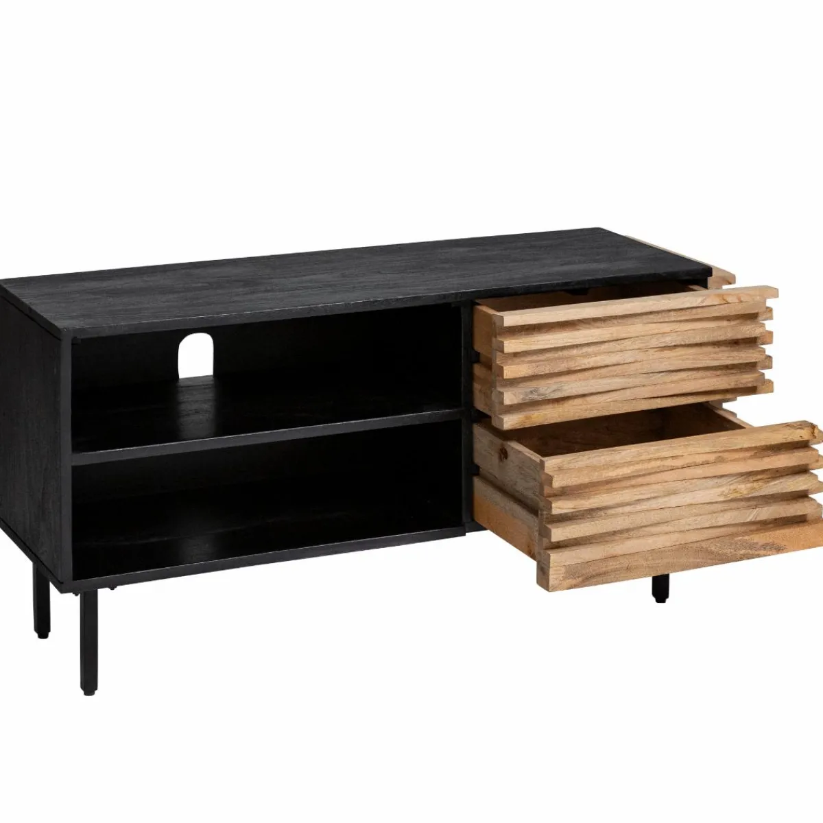 Made in Meubles Petit meuble tv en bois de manguier Tino