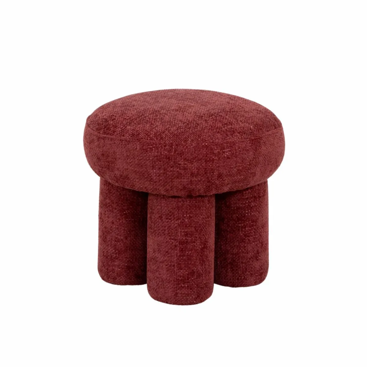 Made in Meubles Petit tabouret en tissu fuchsia Toby