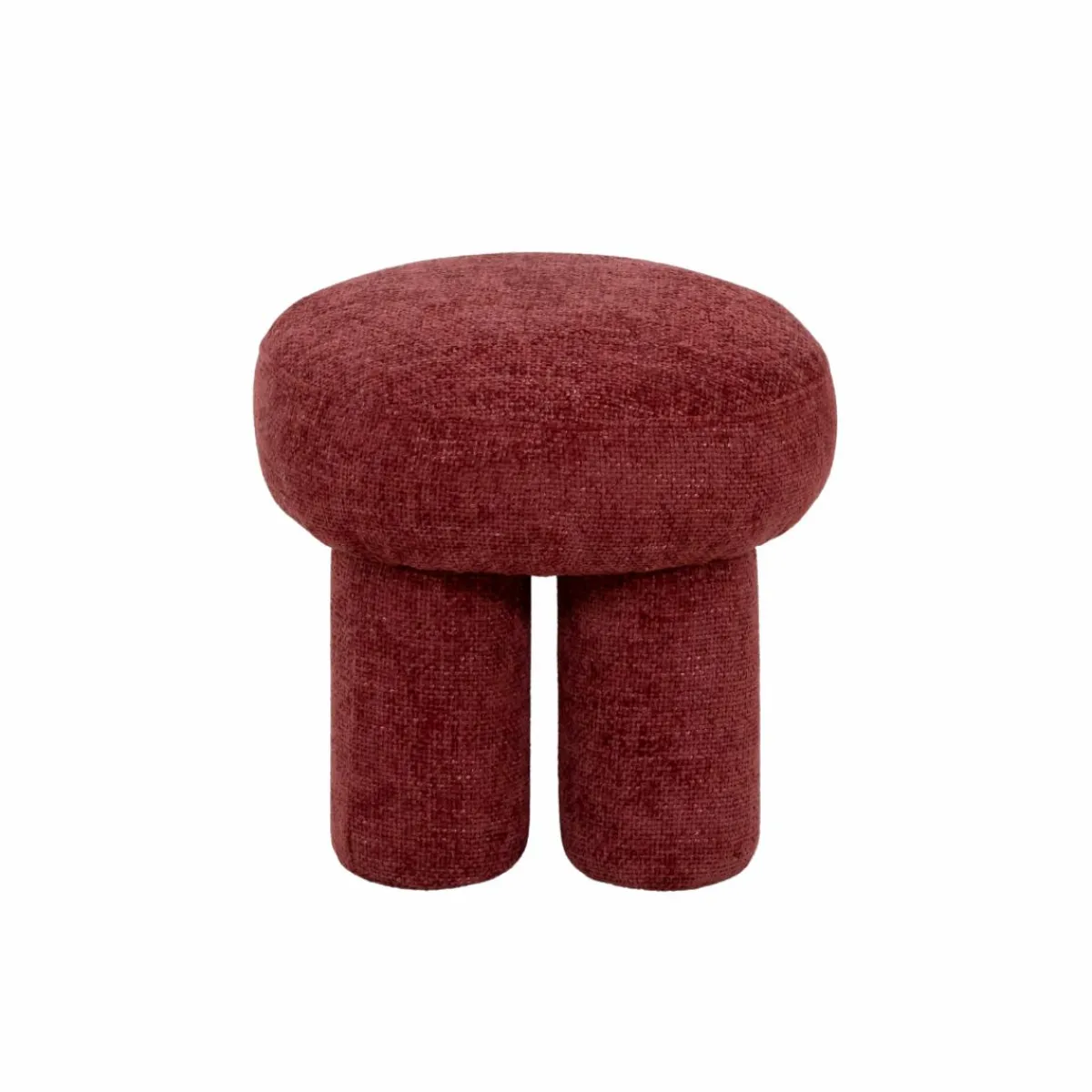 Made in Meubles Petit tabouret en tissu fuchsia Toby