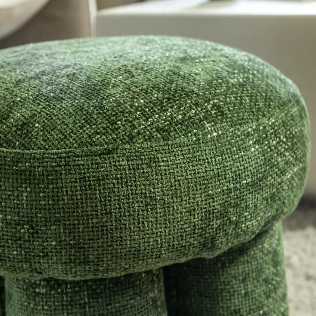 Made in Meubles Petit tabouret en tissu Toby