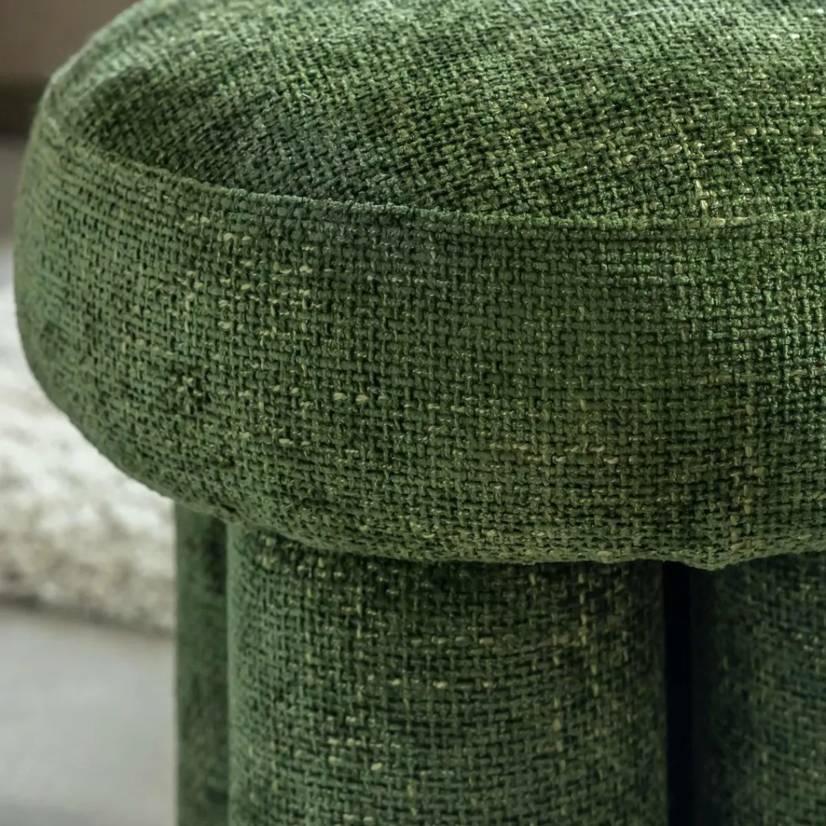 Made in Meubles Petit tabouret en tissu Toby