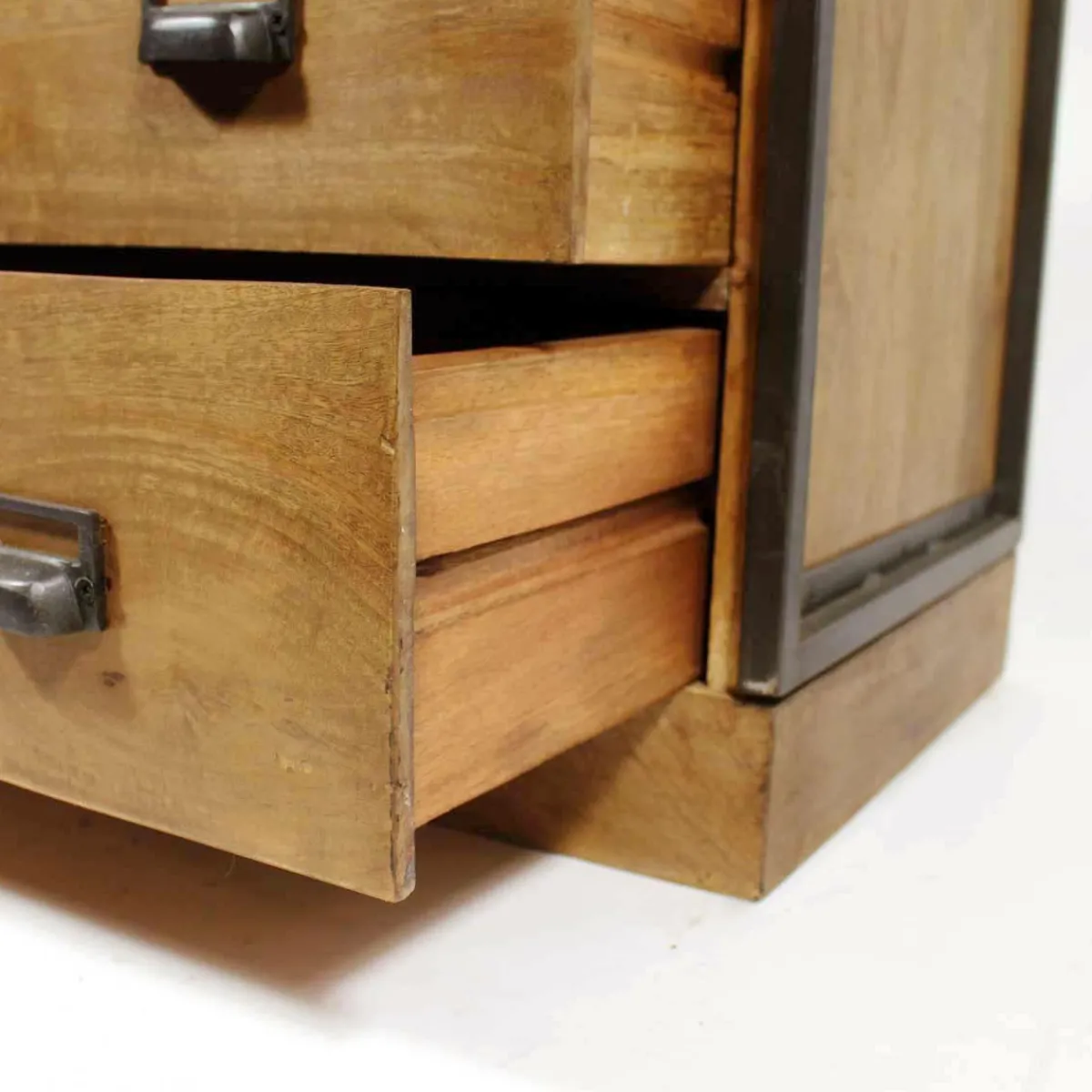 Made in Meubles Petite bibliothèque en métal et bois de manguier Marcel