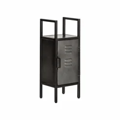 Made in Meubles Petite colonne en métal noir Abel