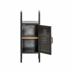 Made in Meubles Petite colonne en métal noir Abel