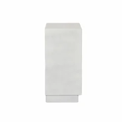 Made in Meubles Petite commode 3 portes bois effet béton blanc Danaé