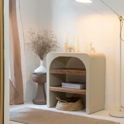 Made in Meubles Petite console en bois effet béton et bois d'acacia Dalva