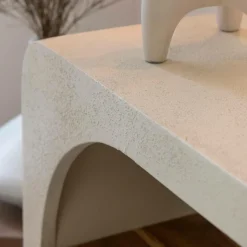 Made in Meubles Petite console en bois effet béton et bois d'acacia Dalva